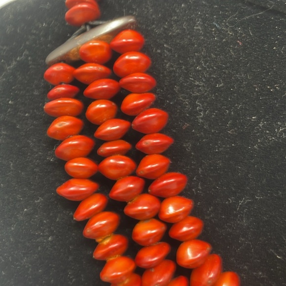 COOKIE LEE Matching Red Necklace and Bracelet and 1 Various Beaded Necklace - Picture 3 of 8